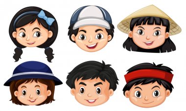 Asain çocuklardan farklı yüzleri