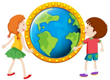 Erkek ve kız globe adlı arıyorsunuz