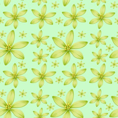 Yeşil çiçekli sorunsuz arka plan