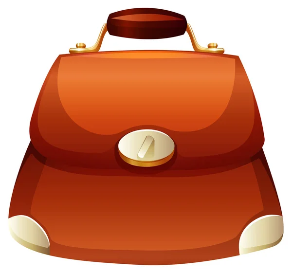 Kvinna handväska i brun färg — Stock vektor