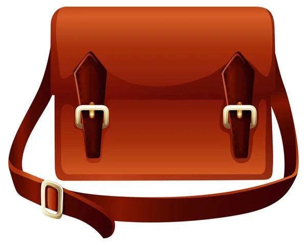 革製の茶色のバッグ — ストックベクタ