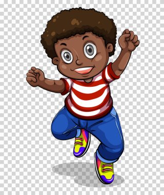 Afro-Amerikan çocuk atlama