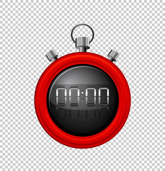 Stopwatch with red border — Stock Vector