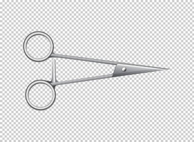 Saydam arka plan üzerinde tıbbi makas