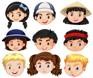 Kız ve erkek farklı yüzleri