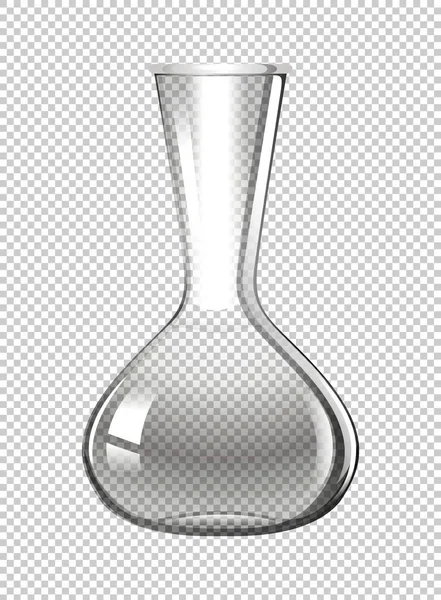 Bécher de verre sur fond transparent — Image vectorielle