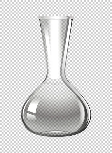 Vaso de precipitados sobre fondo transparente — Vector de stock