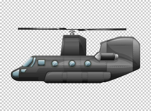 Helicóptero sobre fondo transparente — Vector de stock