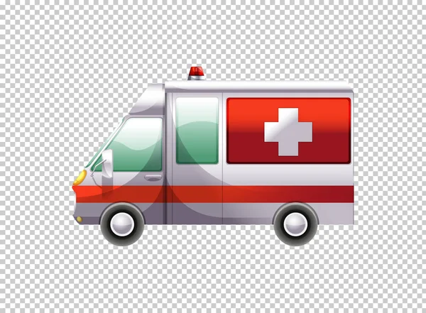 Ambulans van med transparant bakgrund — Stock vektor