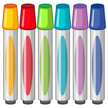 Farklı renk işaretleyicilerini küme