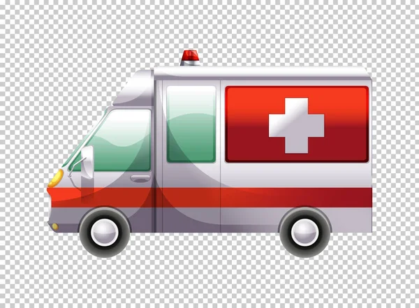 Ambulance van on transparent background — Stock Vector