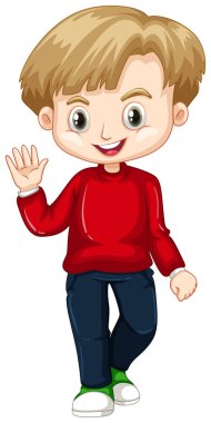 Sevimli çocuk sallanan el