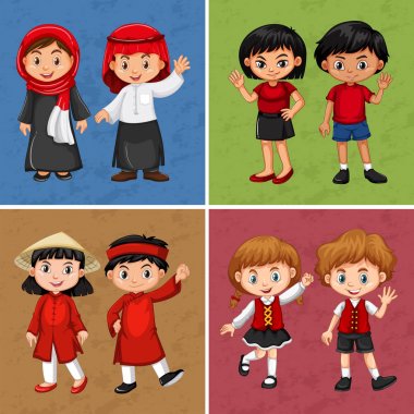 Farklı ülkelerden çocuklar
