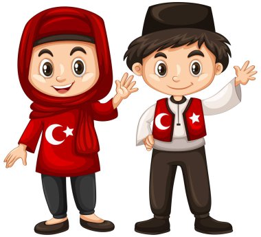 Erkek ve kız Türkiye'de kostüm