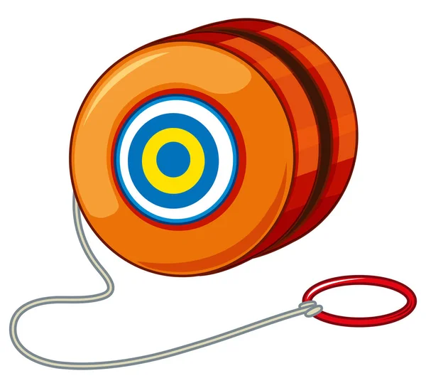 Orange yoyo with red ring — Stock Vector