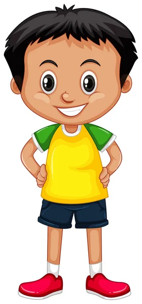Little boy with big smile — Stock Vector