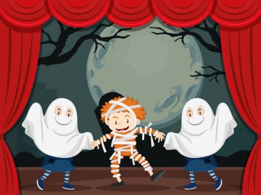 Hayaletler ve mumya tiyatro üzerinde