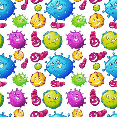 Mikroplar ile sorunsuz arka plan şablonu