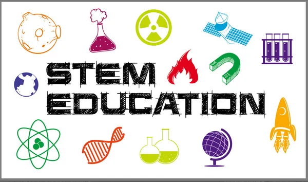 Poster design for stem education — Stock Vector
