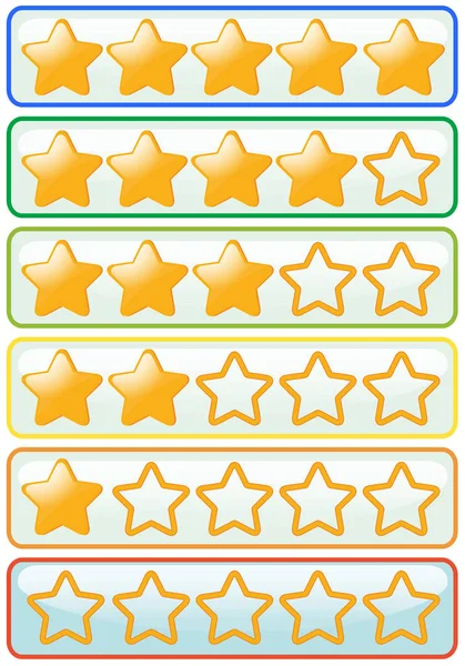 Sticker design pour étoiles jaunes — Image vectorielle