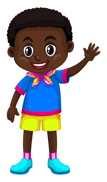 Joyeux garçon du Zimbabwe — Image vectorielle
