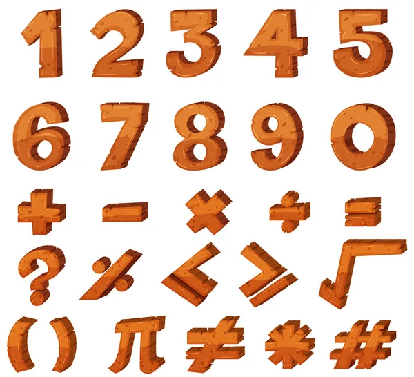 Font design for numbers — Stock Vector