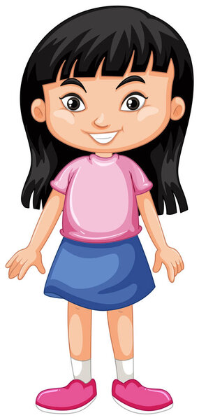 Милая девушка с черными волосами
