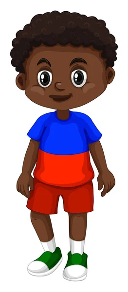 幸せそうな顔を持つハイチ少年 — ストックベクタ