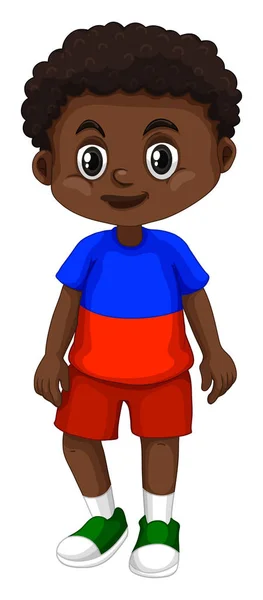 Haiti boy with happy face — Stock Vector