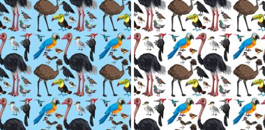 Yabani kuşlar ile sorunsuz arka plan