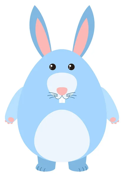 Beyaz zemin üzerine mavi tavşan — Stok Vektör