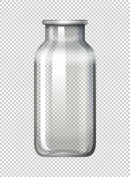 Bouteille en verre sur fond transparent — Image vectorielle