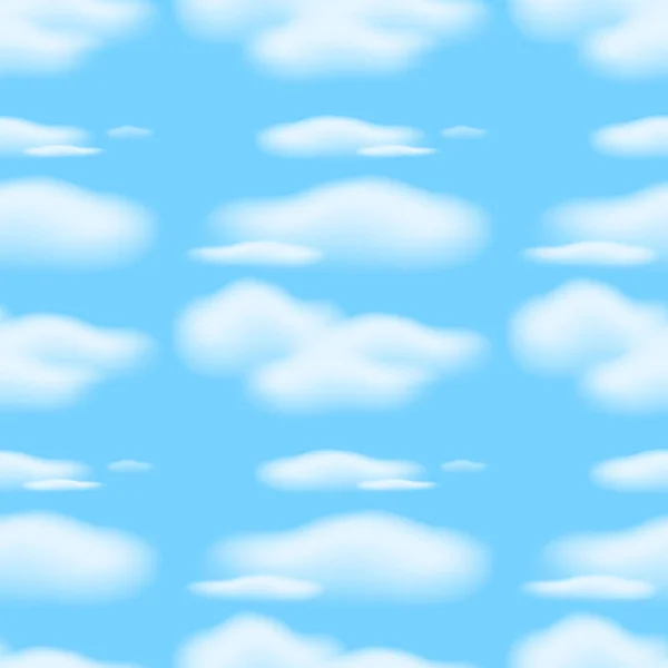 Bezszwowe tło z chmury w błękitne niebo — Wektor stockowy