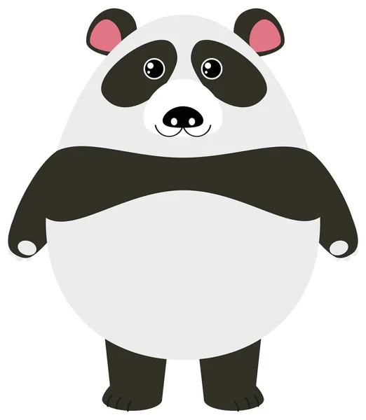 Söt panda på vit bakgrund — Stock vektor