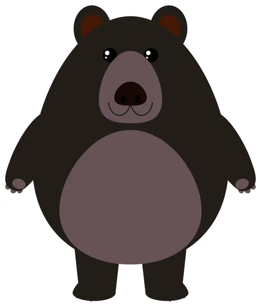 Urso preto no fundo branco — Vetor de Stock