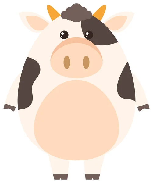 Cute cow on white background — Stock Vector