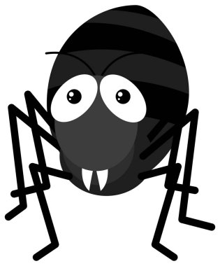 Beyaz arka planda siyah karınca