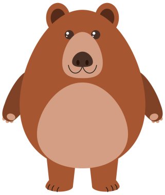 Kuzey Amerika boz ayısı beyaz arka plan üzerinde