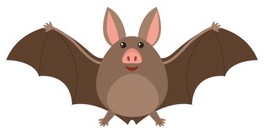 Kahverengi yarasa ile mutlu yüz