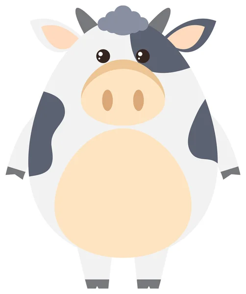 Cute cow on white background — Stock Vector