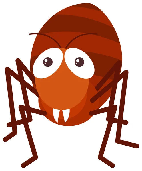 Κόκκινο μυρμήγκι σε λευκό φόντο — Διανυσματικό Αρχείο