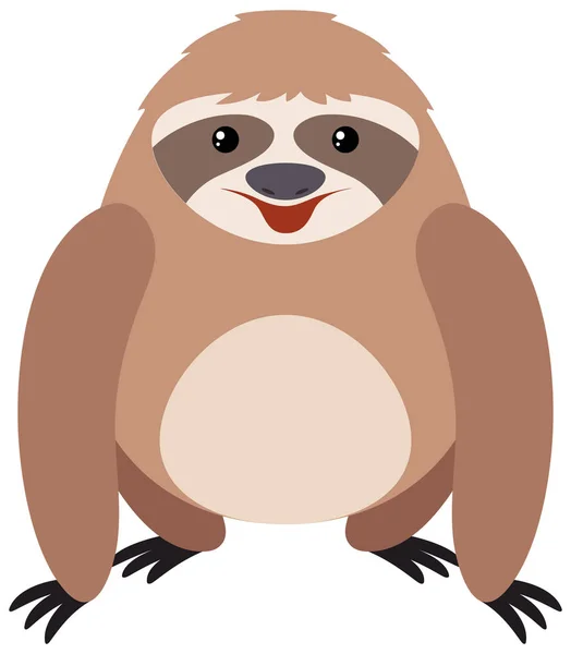 Cute sloth with happy face