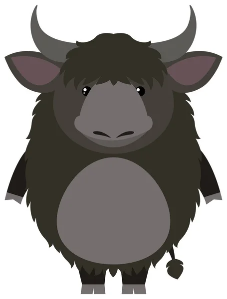 Yak with happy face — Stock Vector