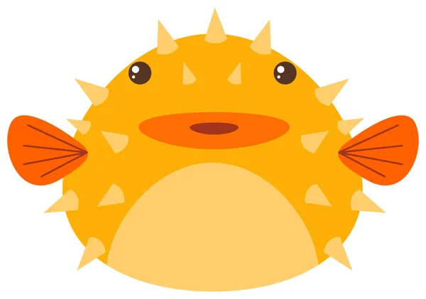 Fugu fehér háttér — Stock Vector