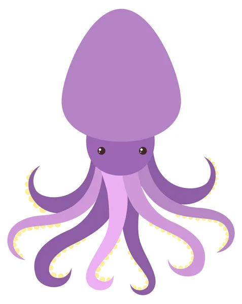 Purple octopus with happy face