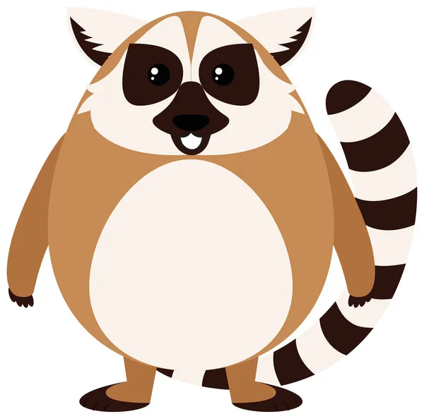 Hnědý lemur s šťastný obličej — Stockový vektor