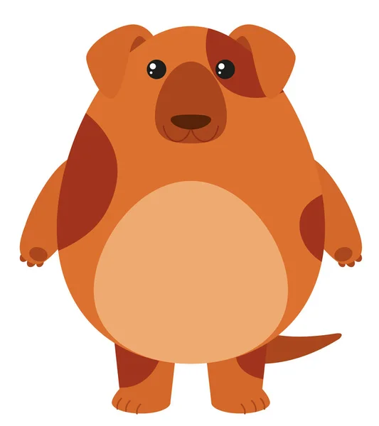 Perro marrón con cara feliz — Vector de stock