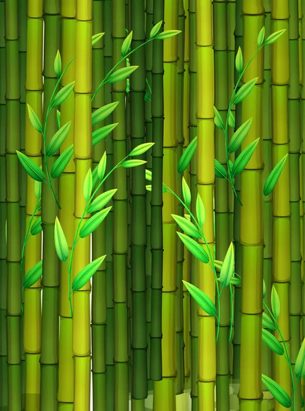 Fond sans couture avec du bambou vert — Image vectorielle