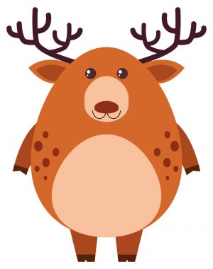 beyaz zemin üzerinde sevimli geyik