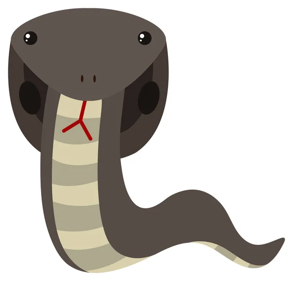 Змія Cobra в сірому кольорі — стоковий вектор
